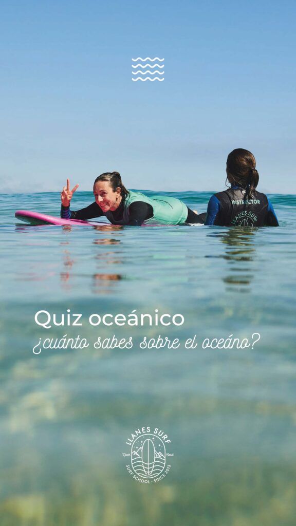 Highlight y storie de instagram mujer sobre tabla de surf recibiendo una clase