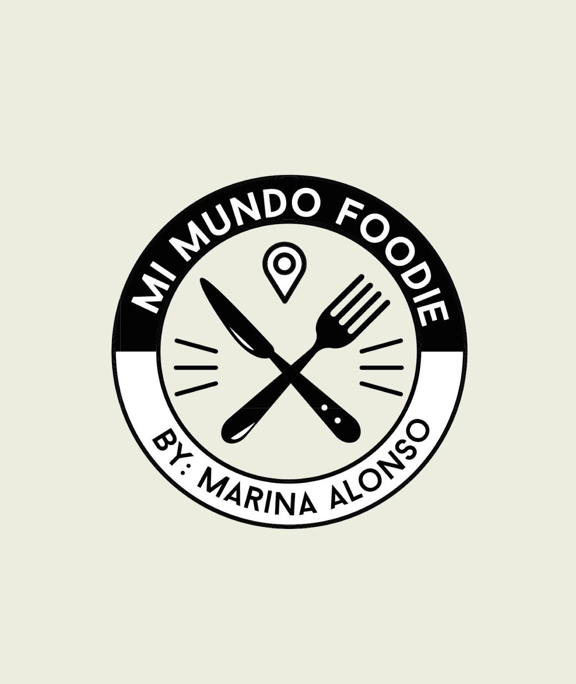 Logo de mi mundo foodie diseñado por Agencia Contundente